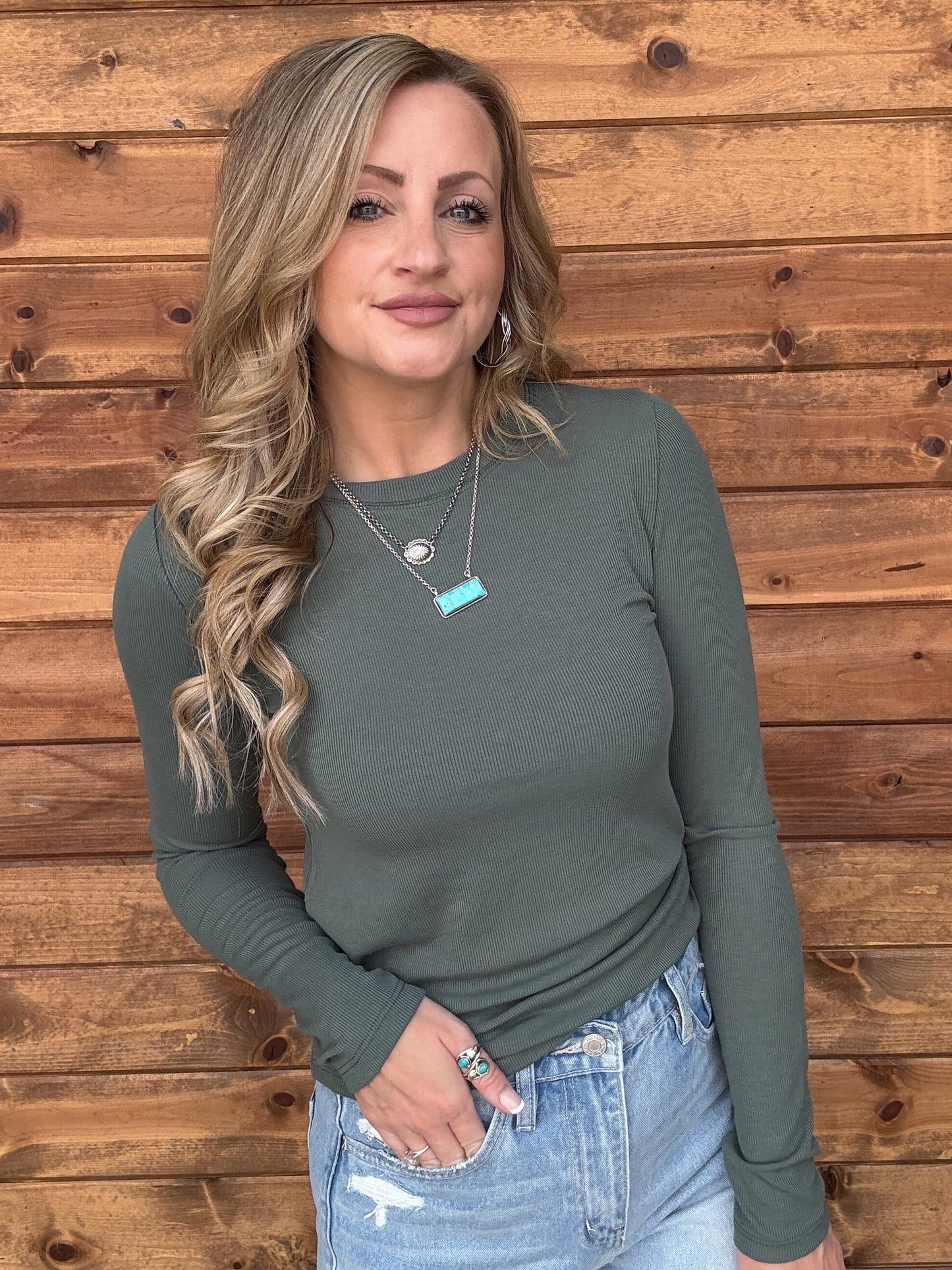 The Whitney Long Sleeve *Green