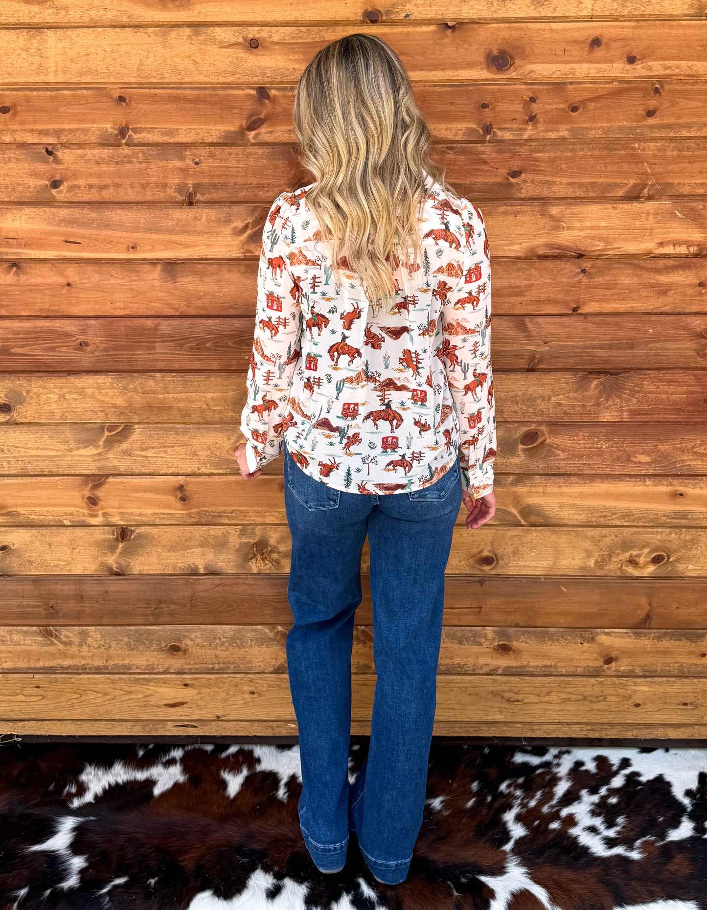 Old Western Sheer Blouse