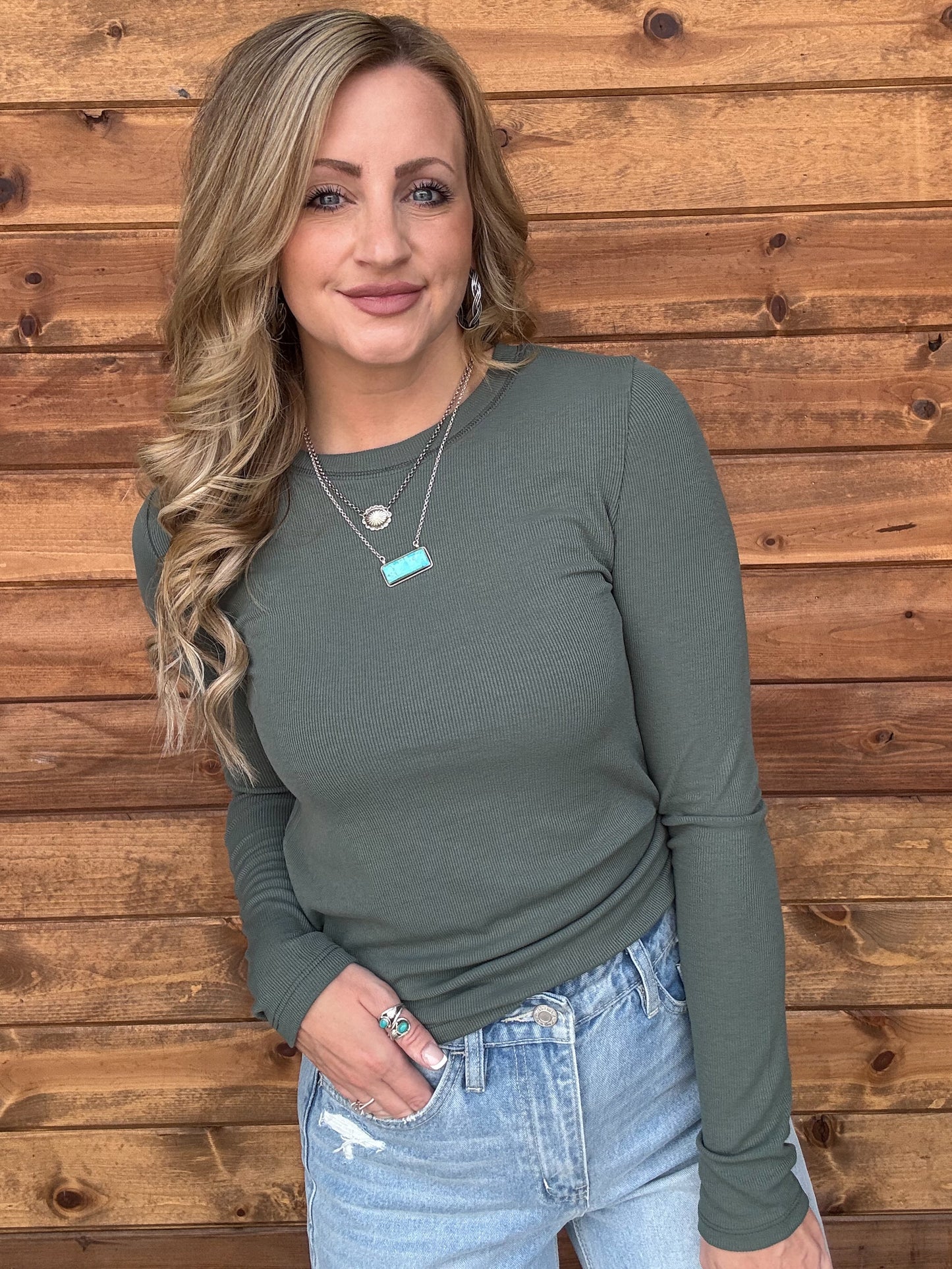The Whitney Long Sleeve *Green
