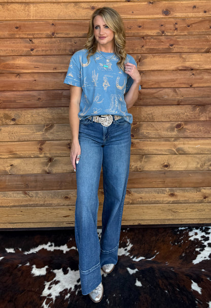 The Cowgirl Collage Top