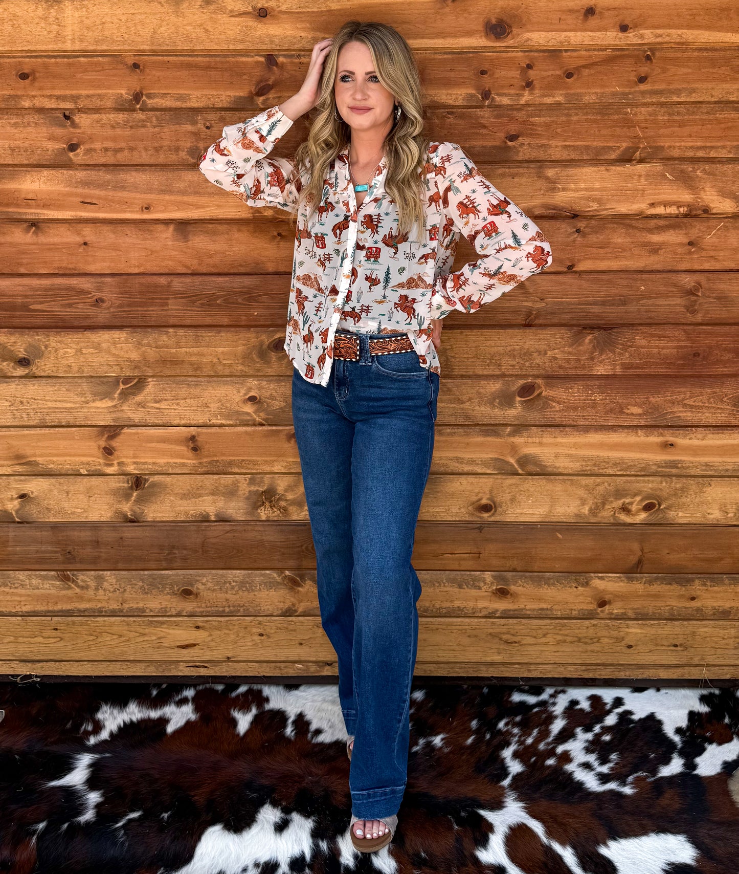 Old Western Sheer Blouse