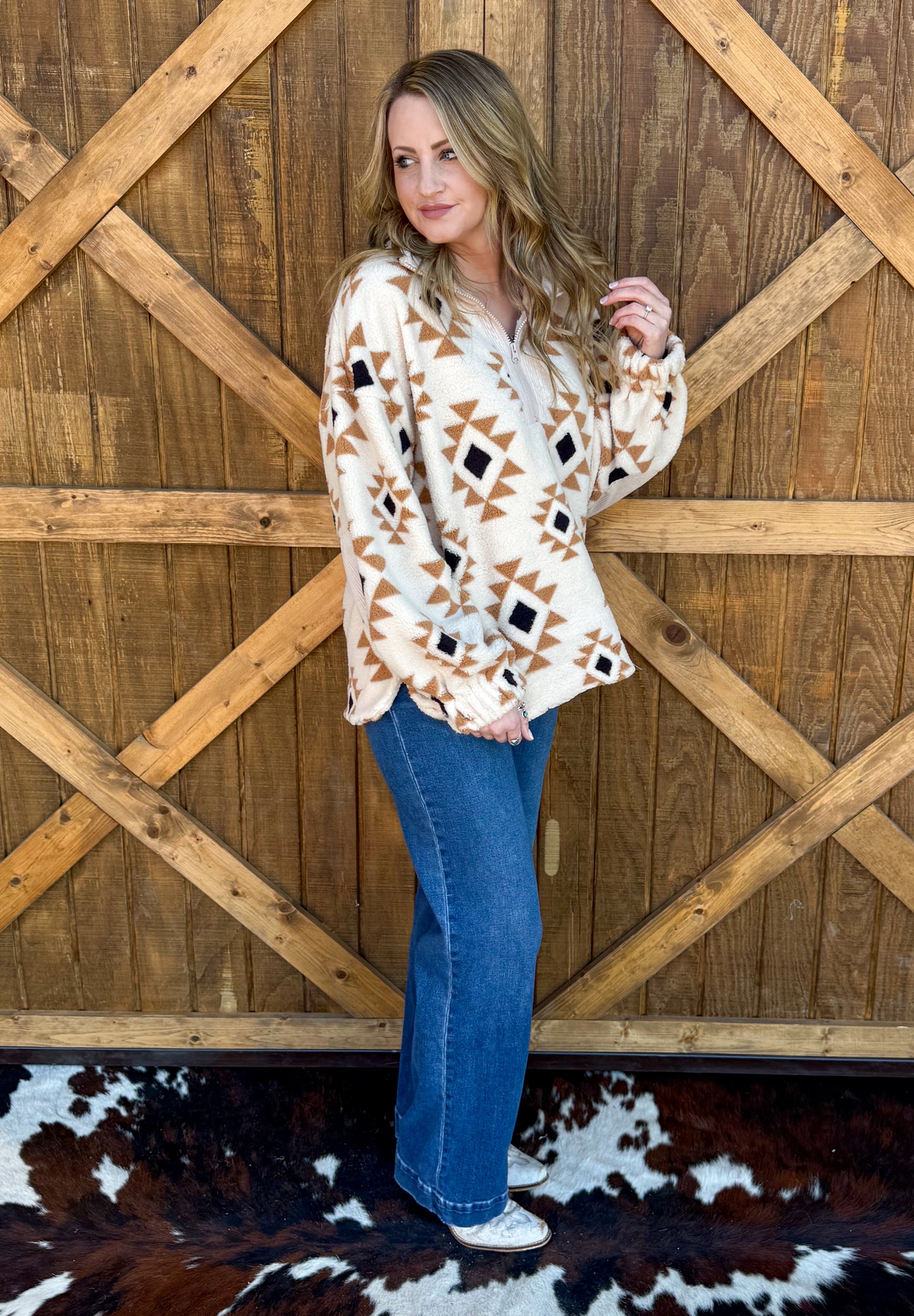 Get Western Pullover *Cream