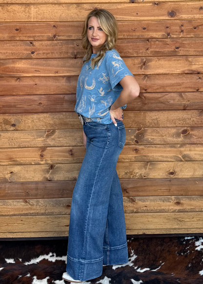 The Cowgirl Collage Top