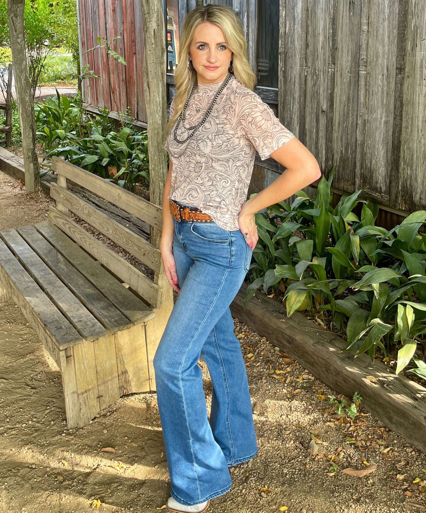 Country Tooled Mesh Top