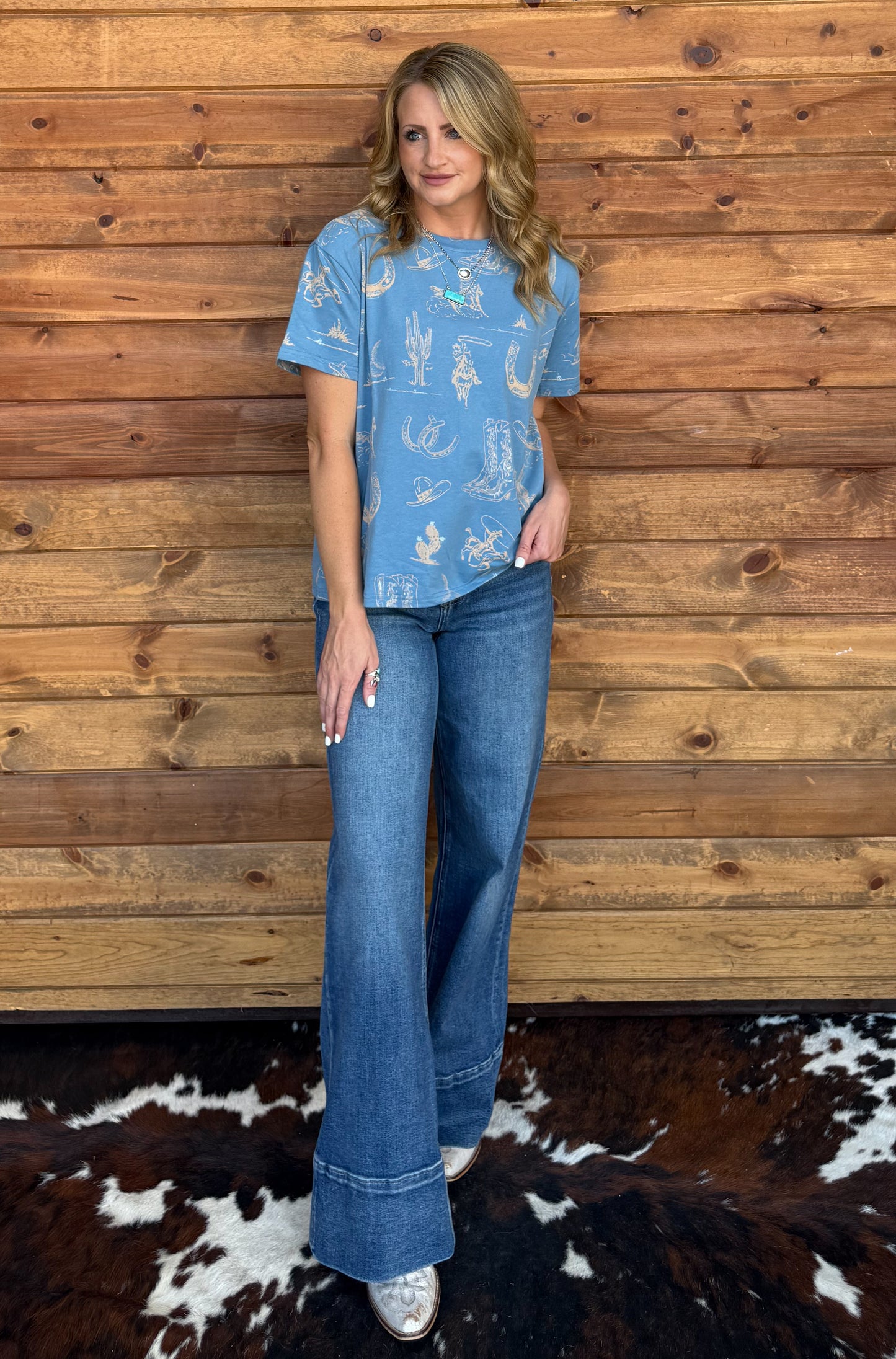 The Cowgirl Collage Top