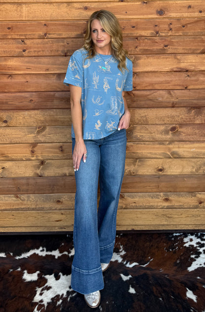The Cowgirl Collage Top