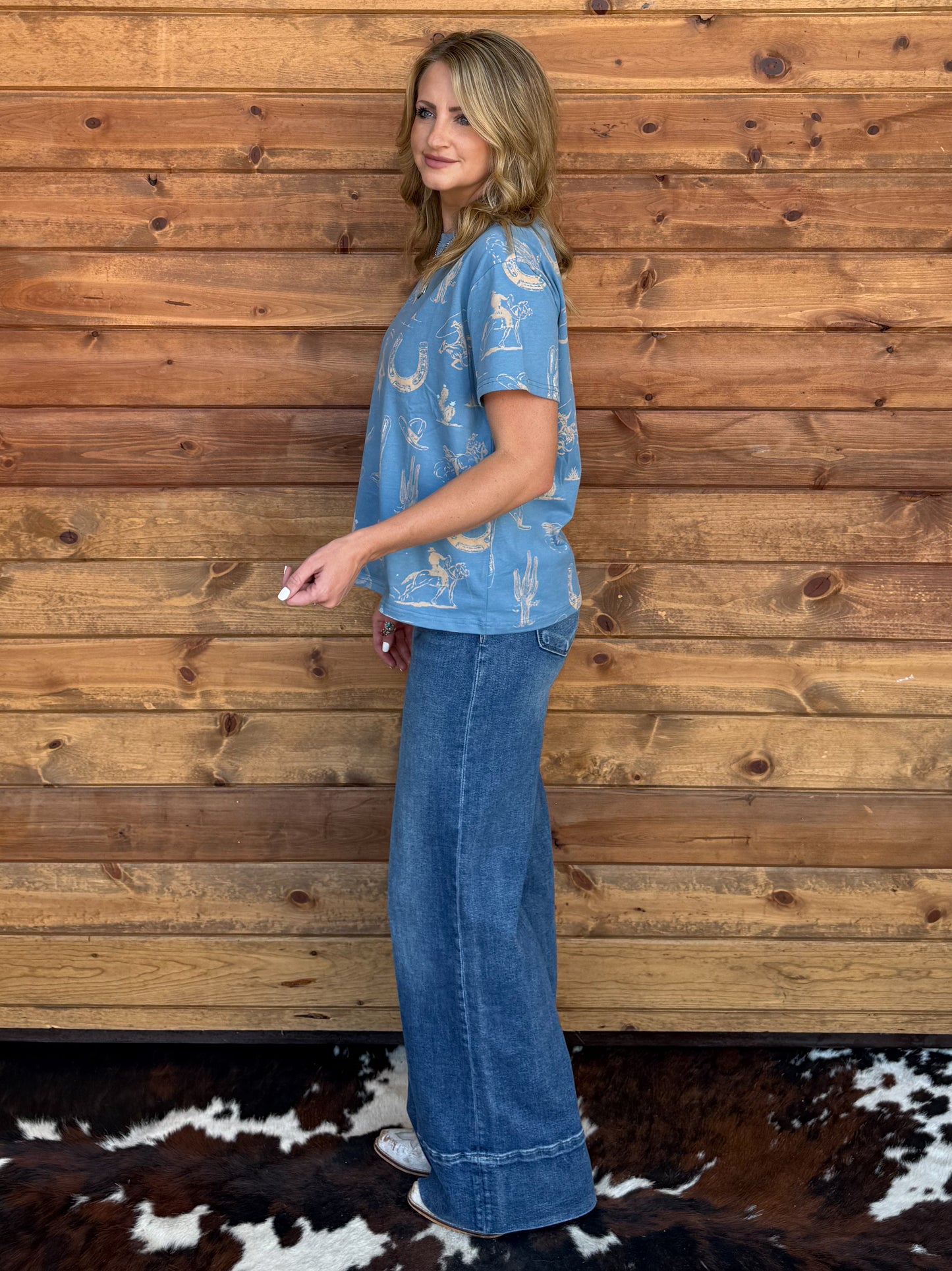 The Cowgirl Collage Top