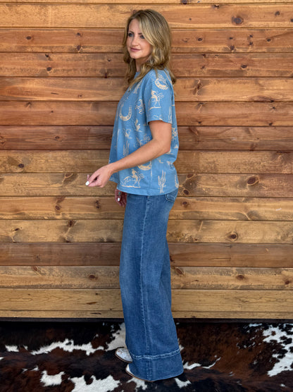 The Cowgirl Collage Top