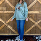 The Longhorn Pullover *Dusty Teal
