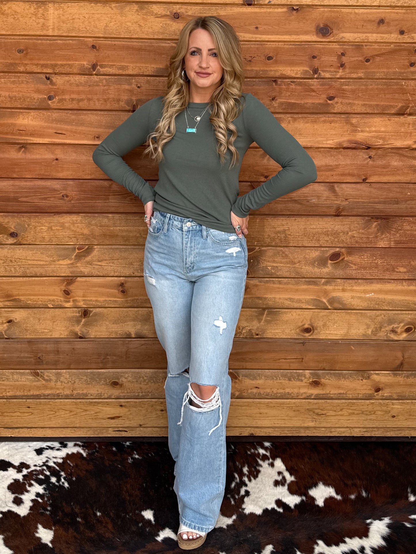 The Whitney Long Sleeve *Green