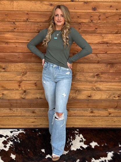 The Whitney Long Sleeve *Green