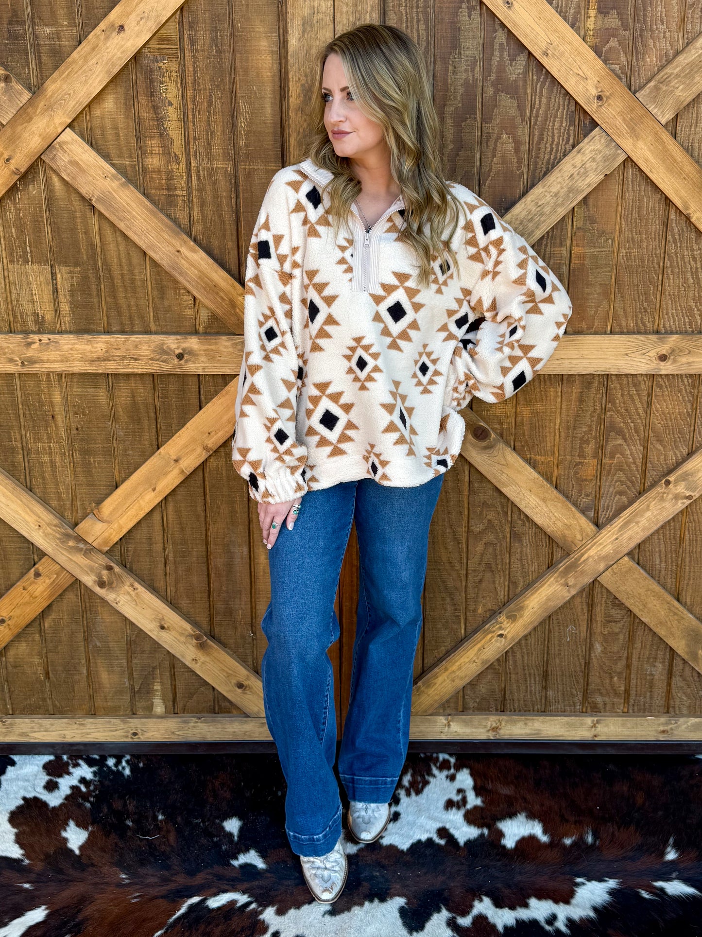 Get Western Pullover *Cream