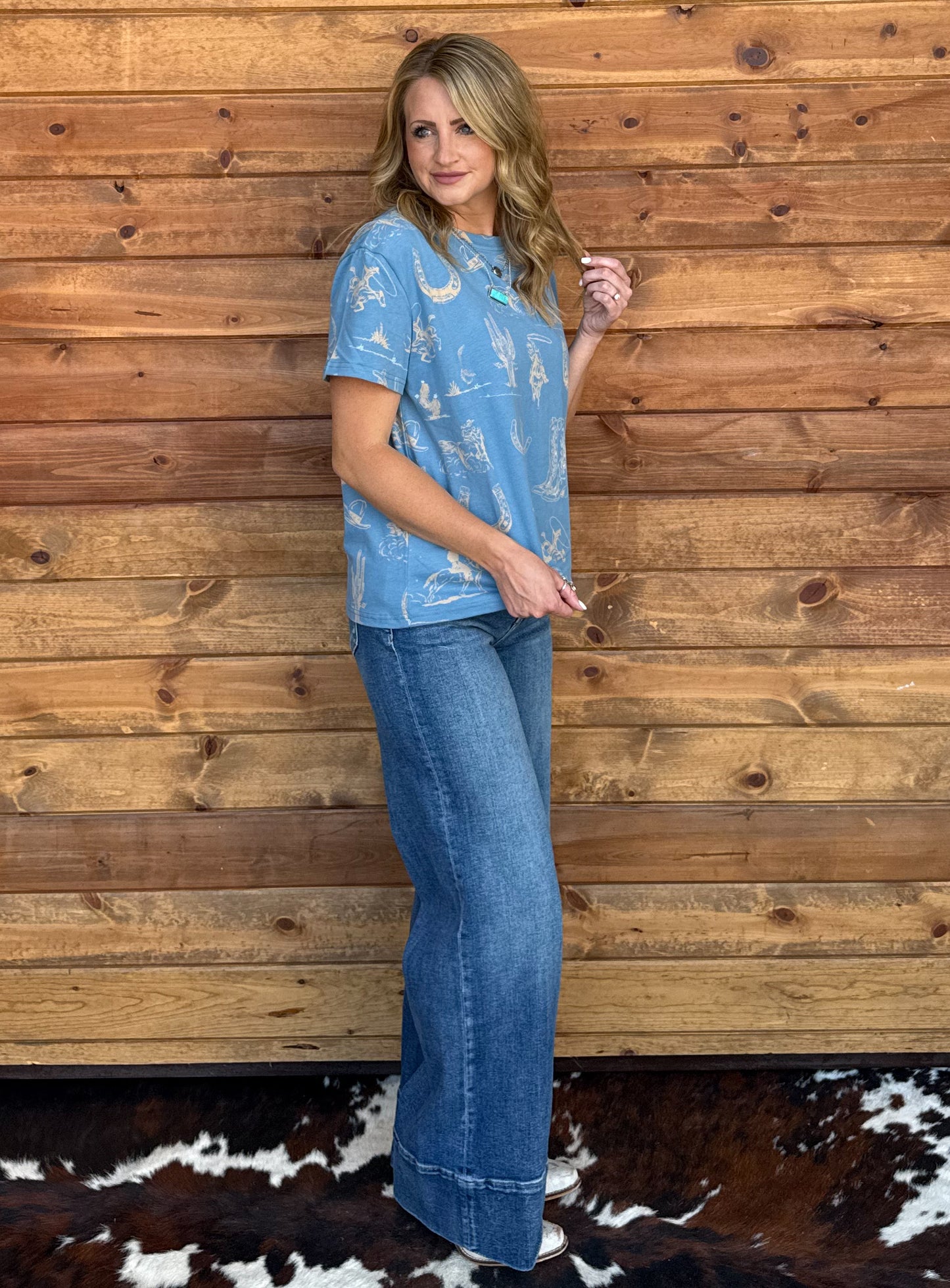 The Cowgirl Collage Top