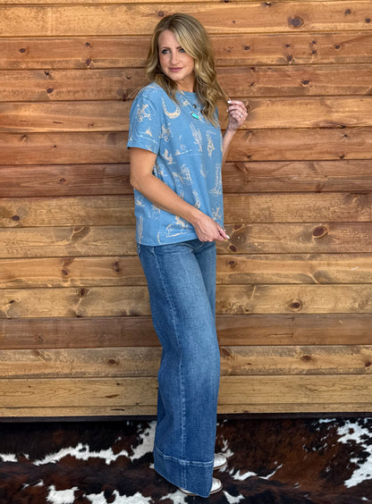 The Cowgirl Collage Top