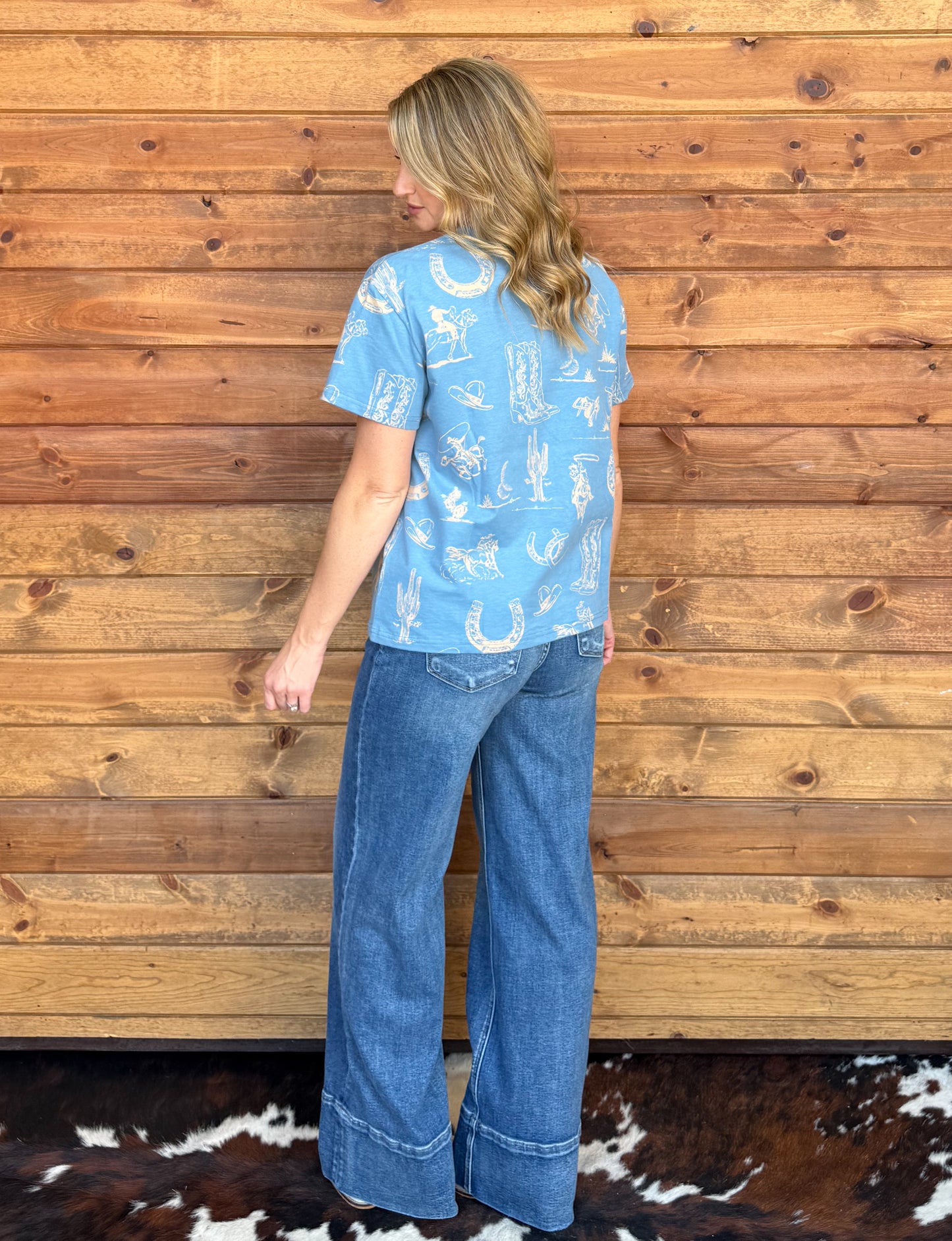 The Cowgirl Collage Top