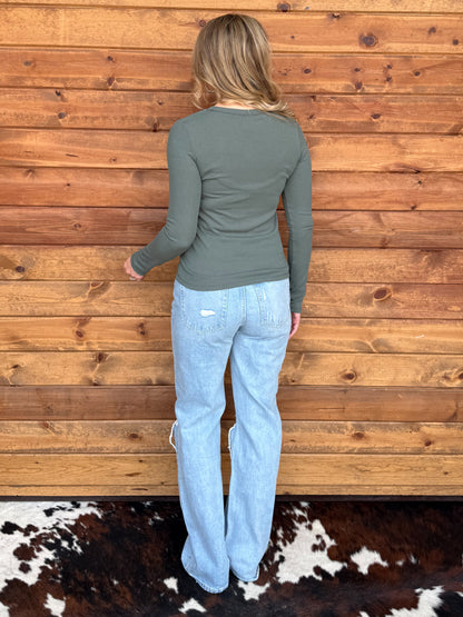 The Whitney Long Sleeve *Green