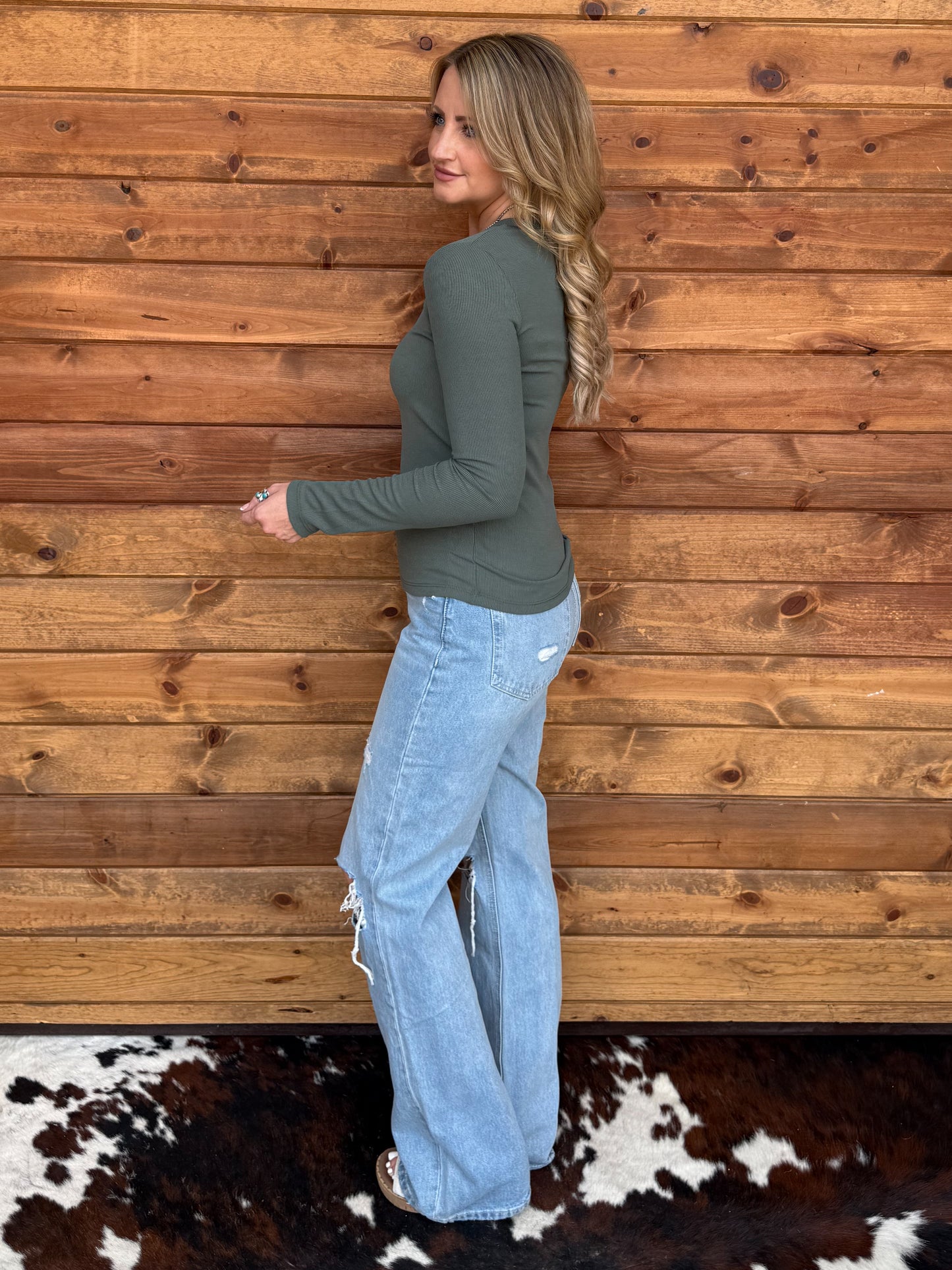 The Whitney Long Sleeve *Green