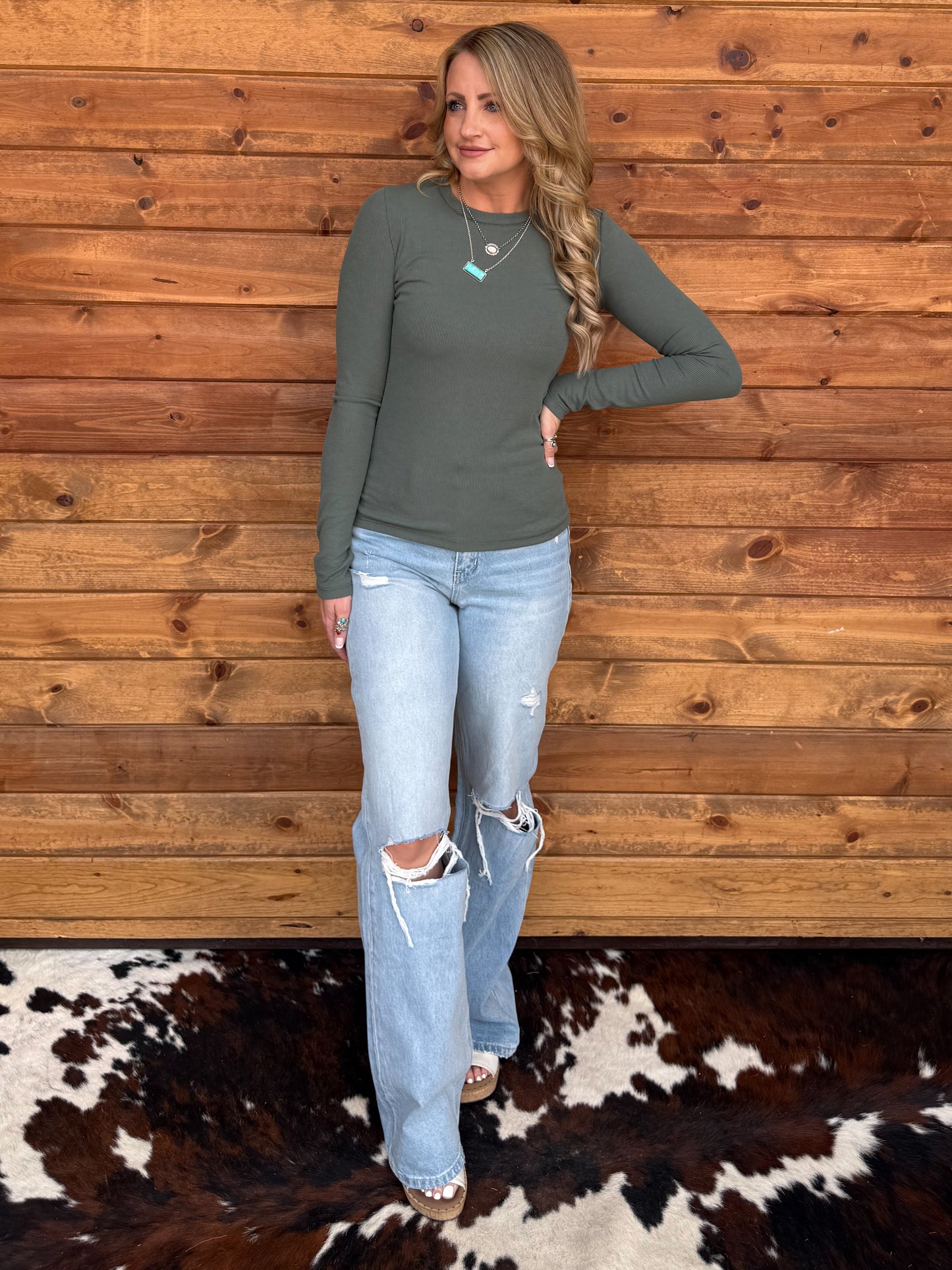 The Whitney Long Sleeve *Green