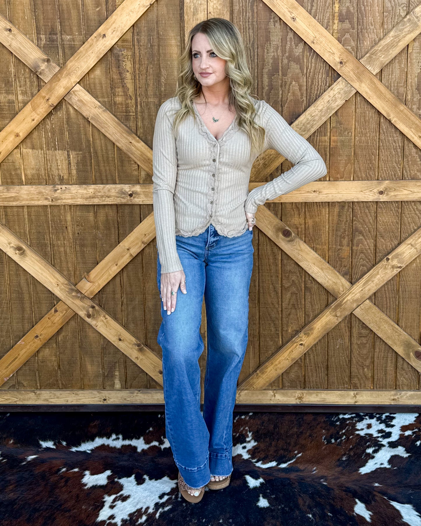 Carolina Lace Top *Taupe