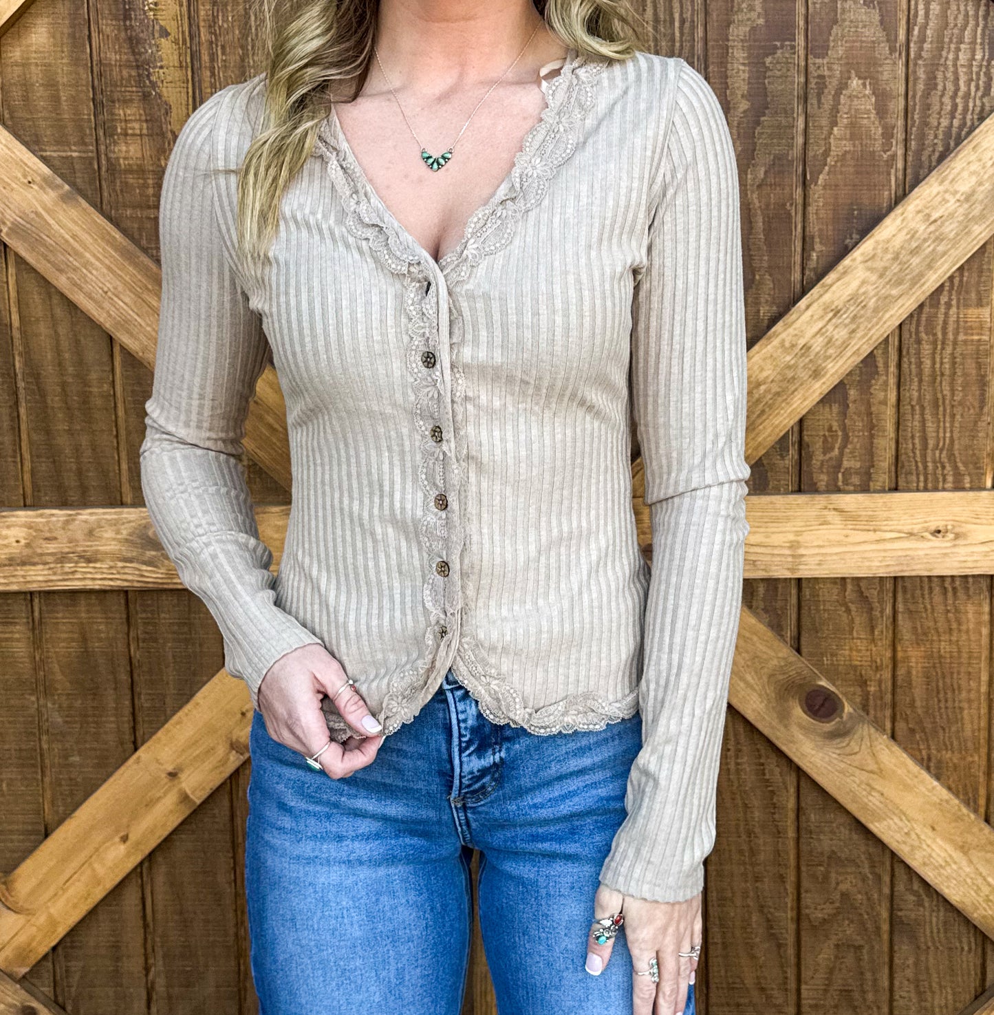 Carolina Lace Top *Taupe