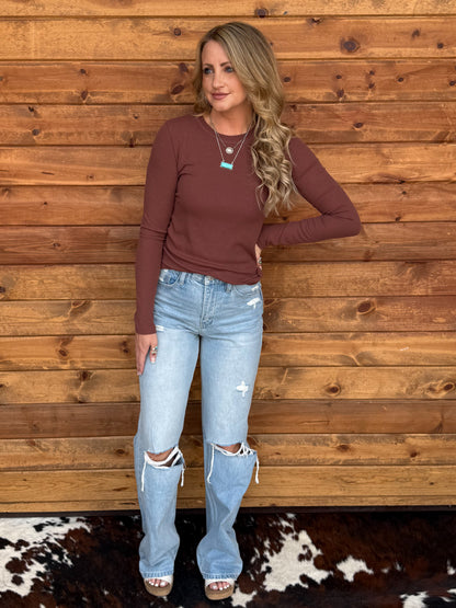 The Whitney Long Sleeve *Espresso