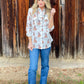 Roping Cowboy Button-Up Top