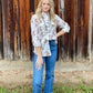 Roping Cowboy Button-Up Top