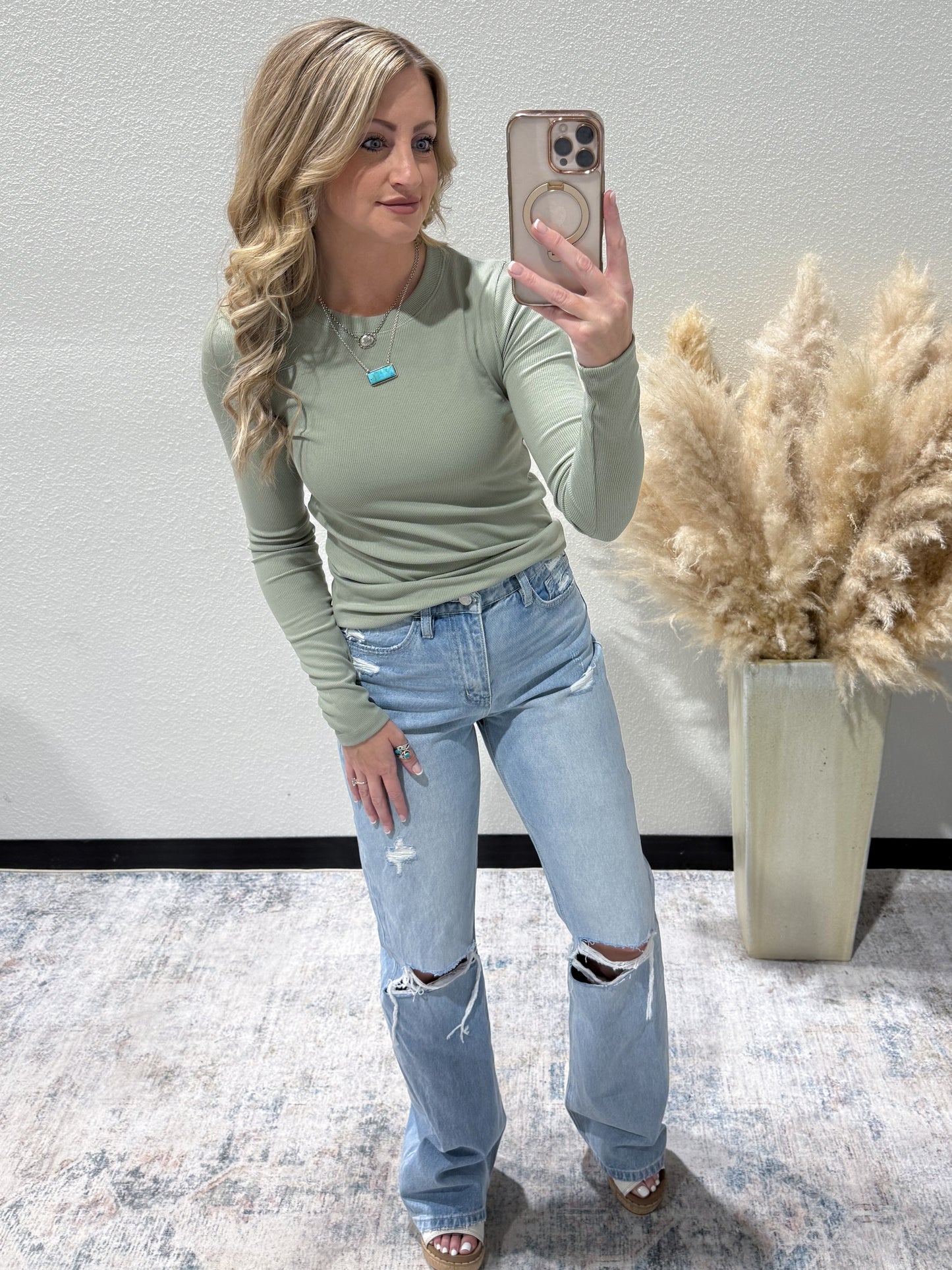 The Whitney Long Sleeve *Seagrass