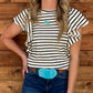 Striped Ruffle Top