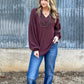 Casual Fall Long Sleeve *Wine