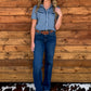 Cowgirl Pearl Snap Top *Blue