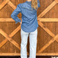 Rowdy Ruffles Denim Top *Dark Wash
