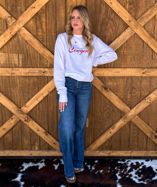 Cowgirl Embroidered Sweatshirt