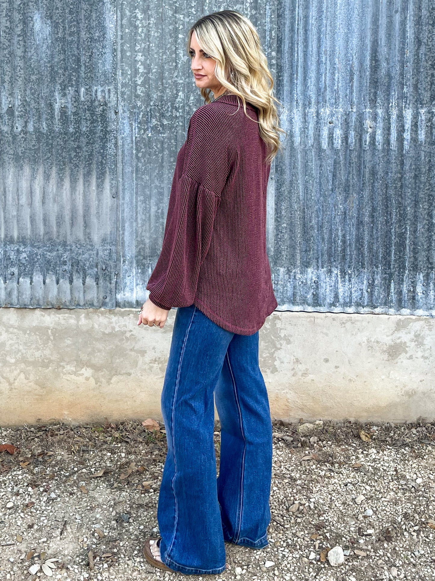 Casual Fall Long Sleeve *Wine