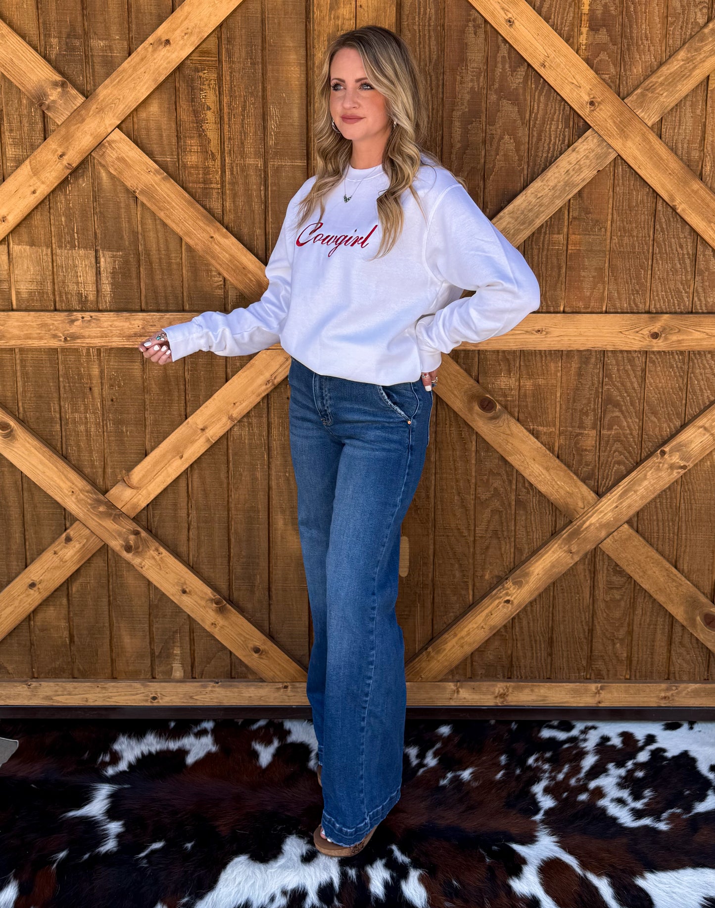 Cowgirl Embroidered Sweatshirt