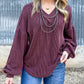 Casual Fall Long Sleeve *Wine