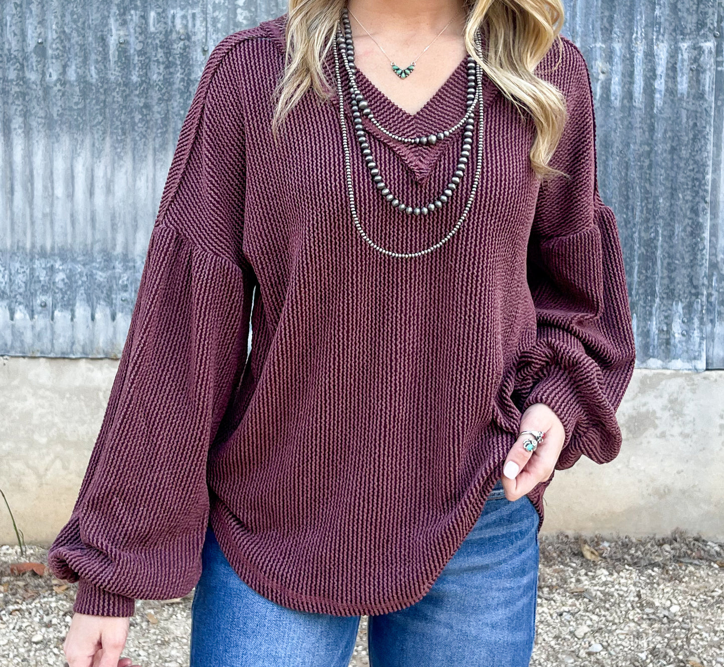 Casual Fall Long Sleeve *Wine