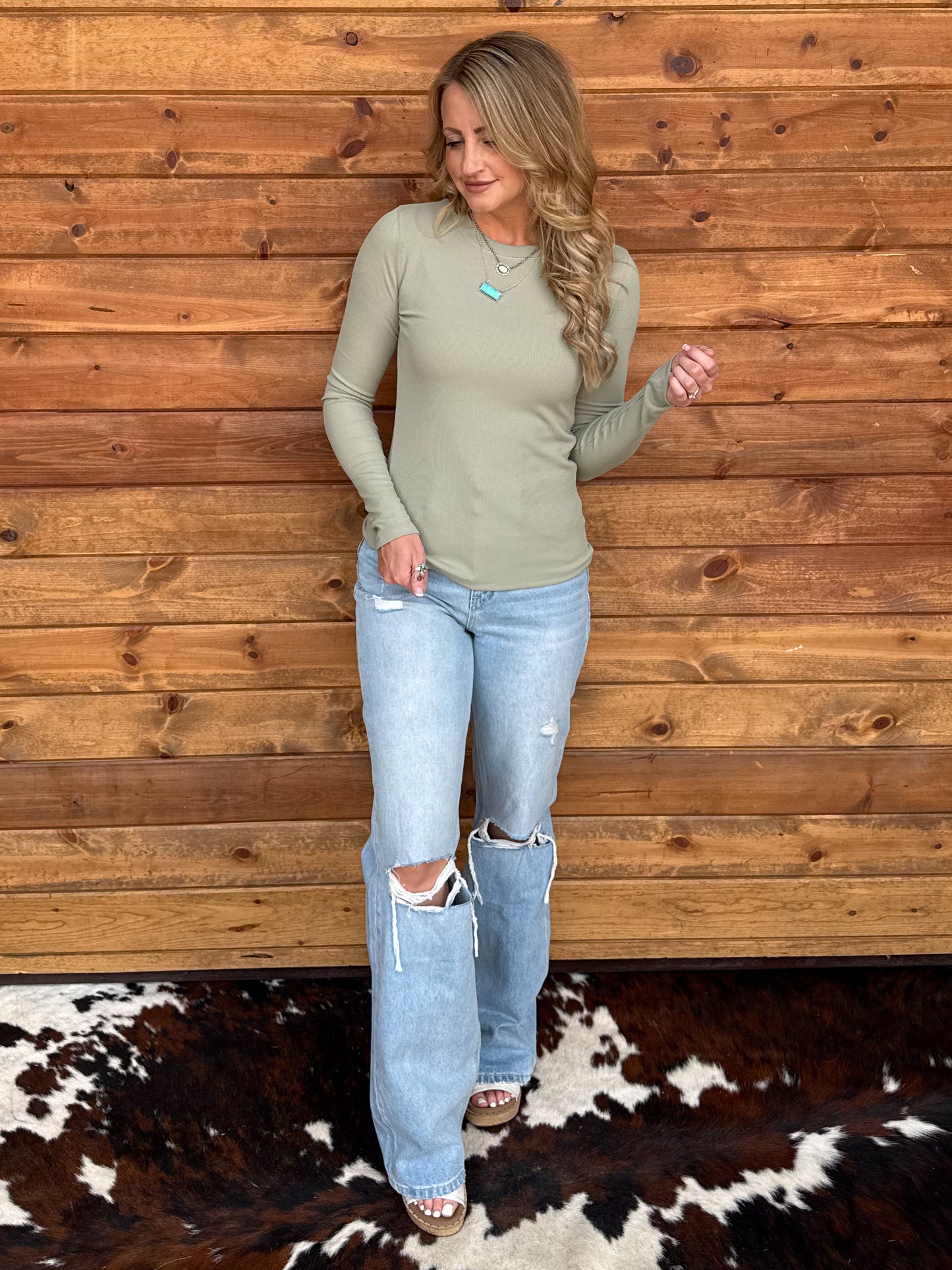 The Whitney Long Sleeve *Seagrass