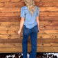 Cowgirl Pearl Snap Top *Blue
