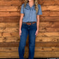 Cowgirl Pearl Snap Top *Blue