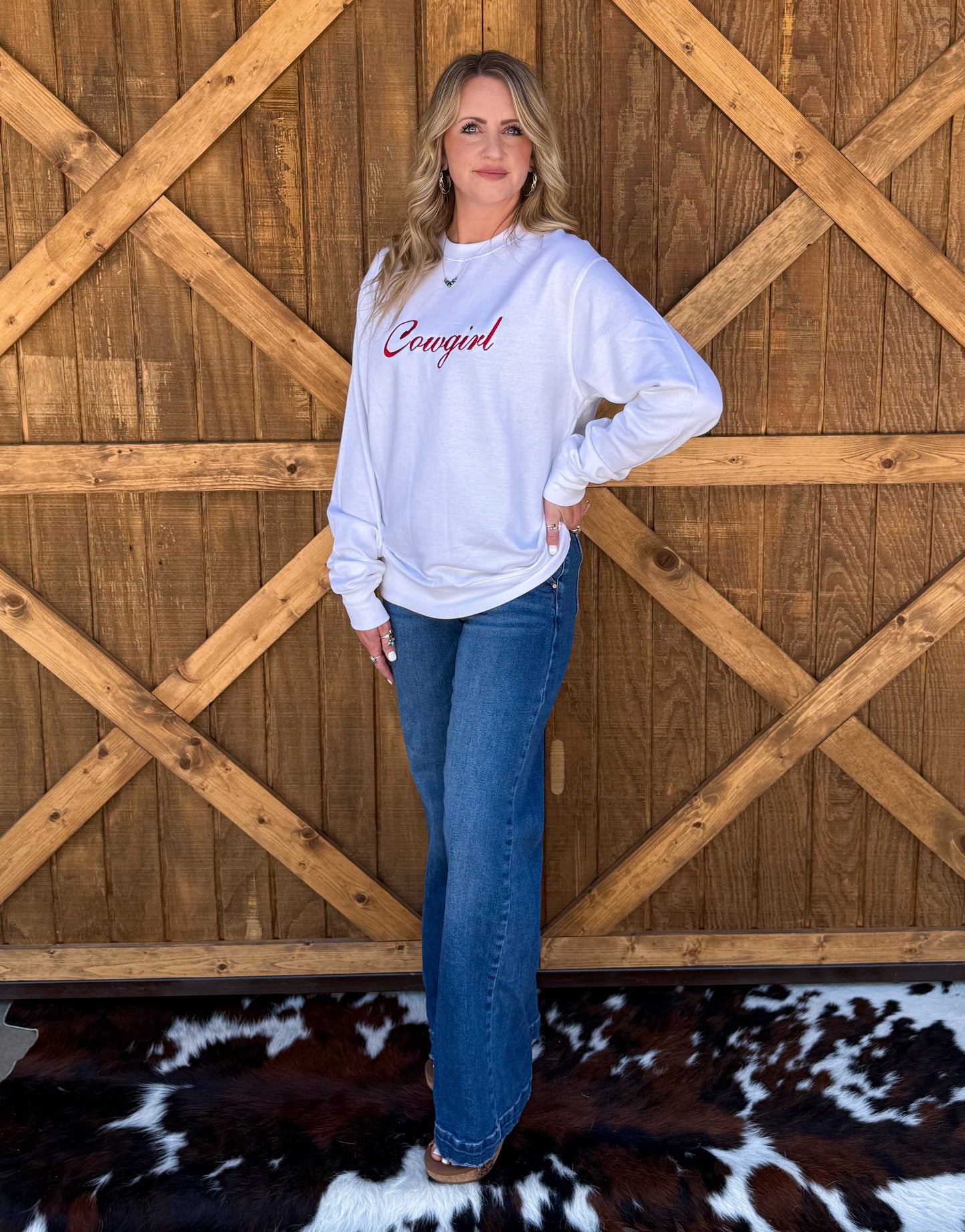 Cowgirl Embroidered Sweatshirt