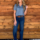 Cowgirl Pearl Snap Top *Blue