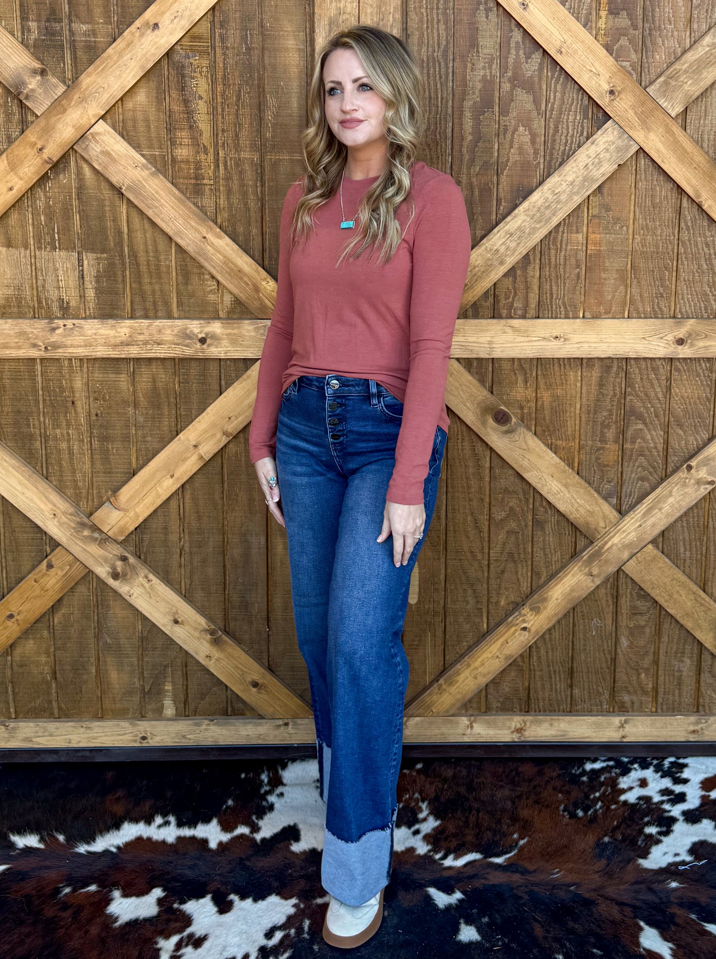 Madelyn Basic Long Sleeve *Brick