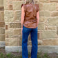 Saddle Faux Leather Tank