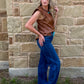 Saddle Faux Leather Tank