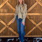 Miranda Striped Blouse *Grey