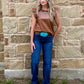 Saddle Faux Leather Tank