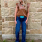 Saddle Faux Leather Tank