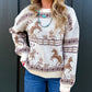 Cozy Horses Sweater *Natural