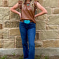 Saddle Faux Leather Tank